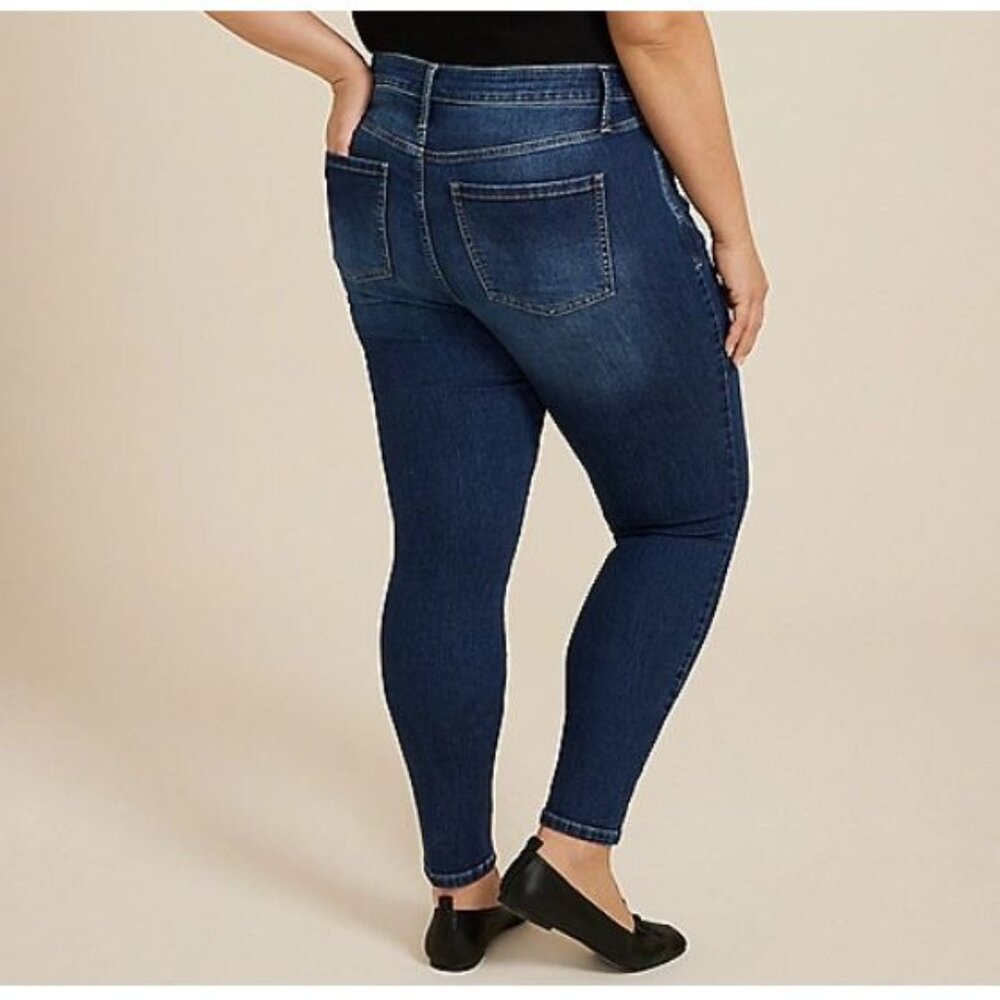NEW Maurices Everflex Super Skinny Jeans 24W Indigo‎ High Rise Stretch Denim
